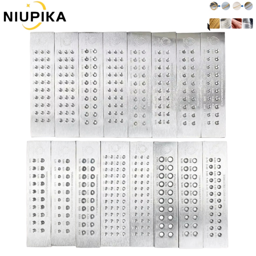 Jewelry Making Anvil - Niupika 長方形タングステンカーバイドワイヤードロープレート 耐摩耗素材プロジュエリー加工ツール 金銀貴金属線材伸線作業に適し プロ彫金工房や家庭 DIY