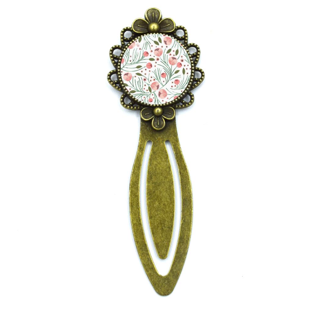 Jewelry Making Journal - ヴィンテージメタルフローラルブックマーク、スモールフレッシュフラワーパターン、クリエイティブブックマーク、教師ギフト、スクールステーショナリー、1個