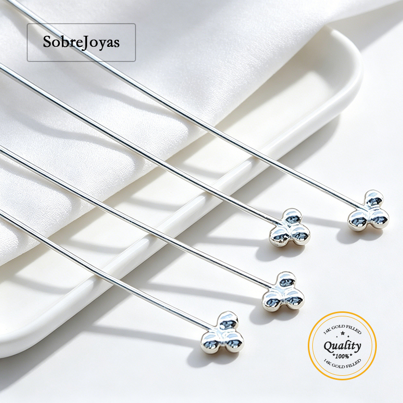 Jewelry Making Silver - 3個のボールヘッドピン、925スターリングシルバー、真珠ピン、針、ペンダント、DIYイヤリング製作、ジュエリーパーツ、卸売ビーズ