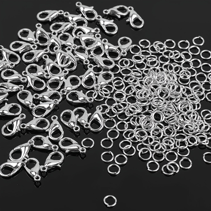 Jewelry Making Closed Jump Rings - 1/2/300 個ロブスタークラスプオープンジャンプリングコンボ DIY ビーズネックレスブレスレットペンダントコネクタジュエリー作成クラフト用品