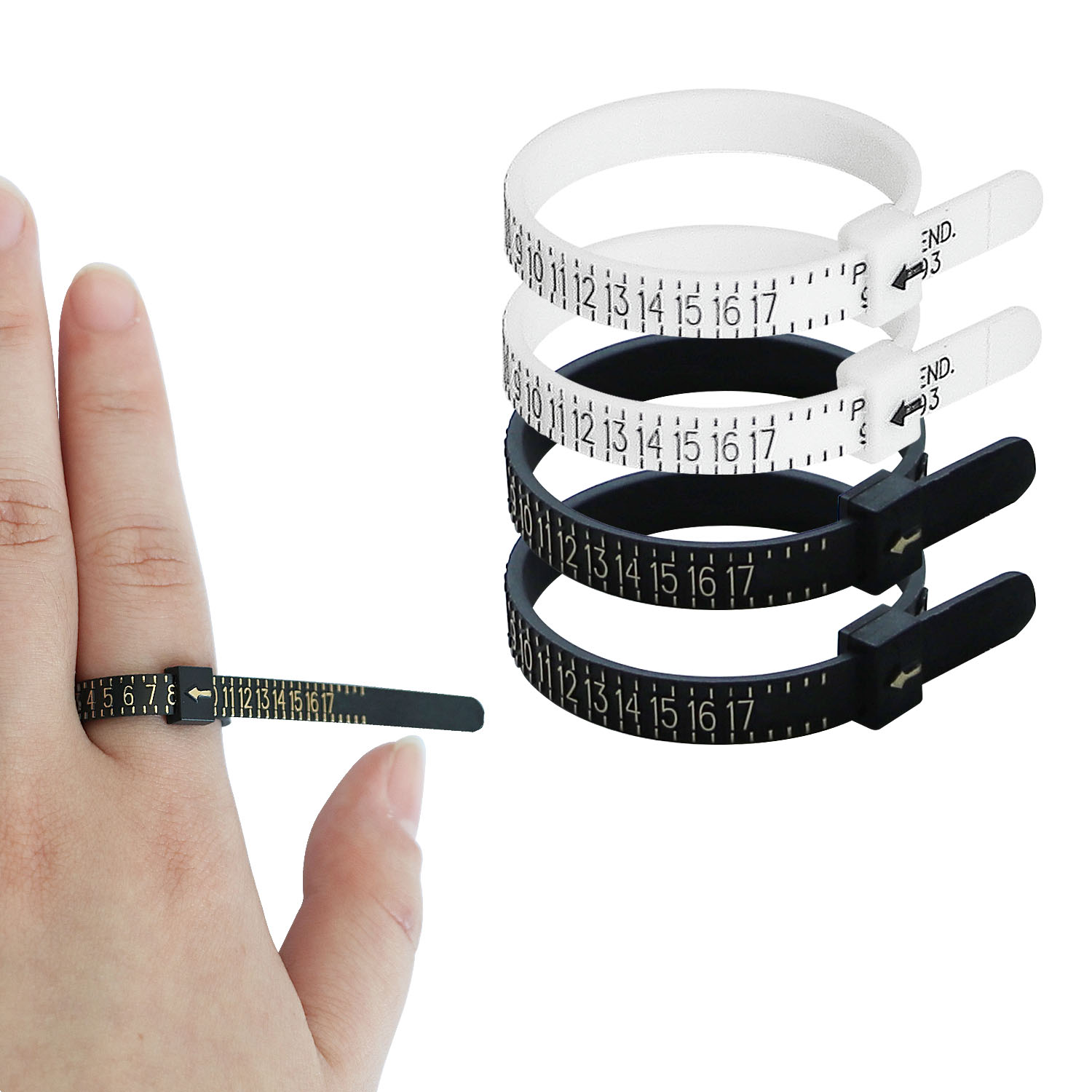 Jewelry Making Uk - プラスチック製英国/米国/欧州/日本/香港リングサイズ測定セット 再利用可能な指サイズゲージ測定ツール ジュエリーサイズ測定ツール