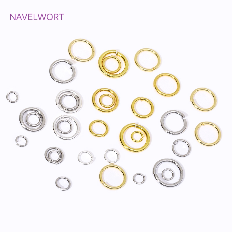 Jewelry Making Closed Jump Rings - 14 18K/18 18K ゴールドメッキスプリットリングオープンジャンプリング接続リングジュエリー作成用品 DIY ブレスレット/ネックレスアクセサリー