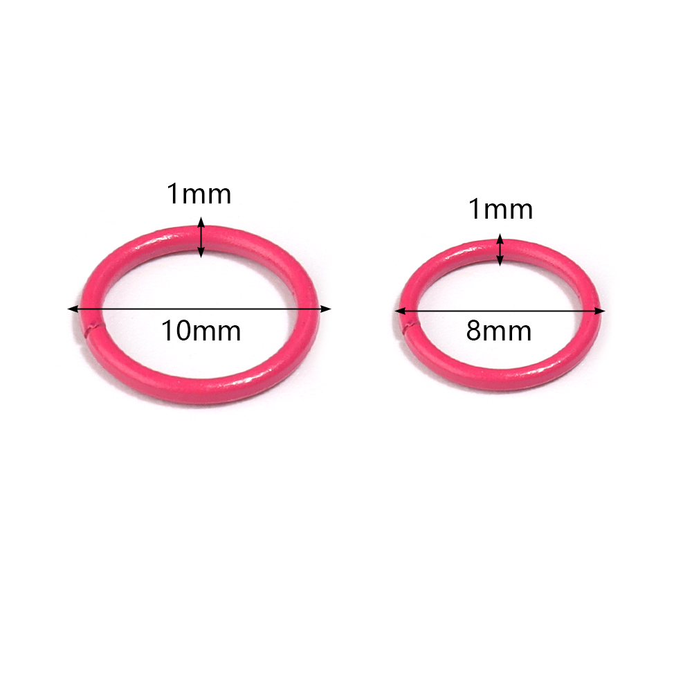 Jewelry Making Closed Jump Rings - 50個入り 8/10mm 鉄製スプリットリング オープンシングルループ カラフル ジャンプリング