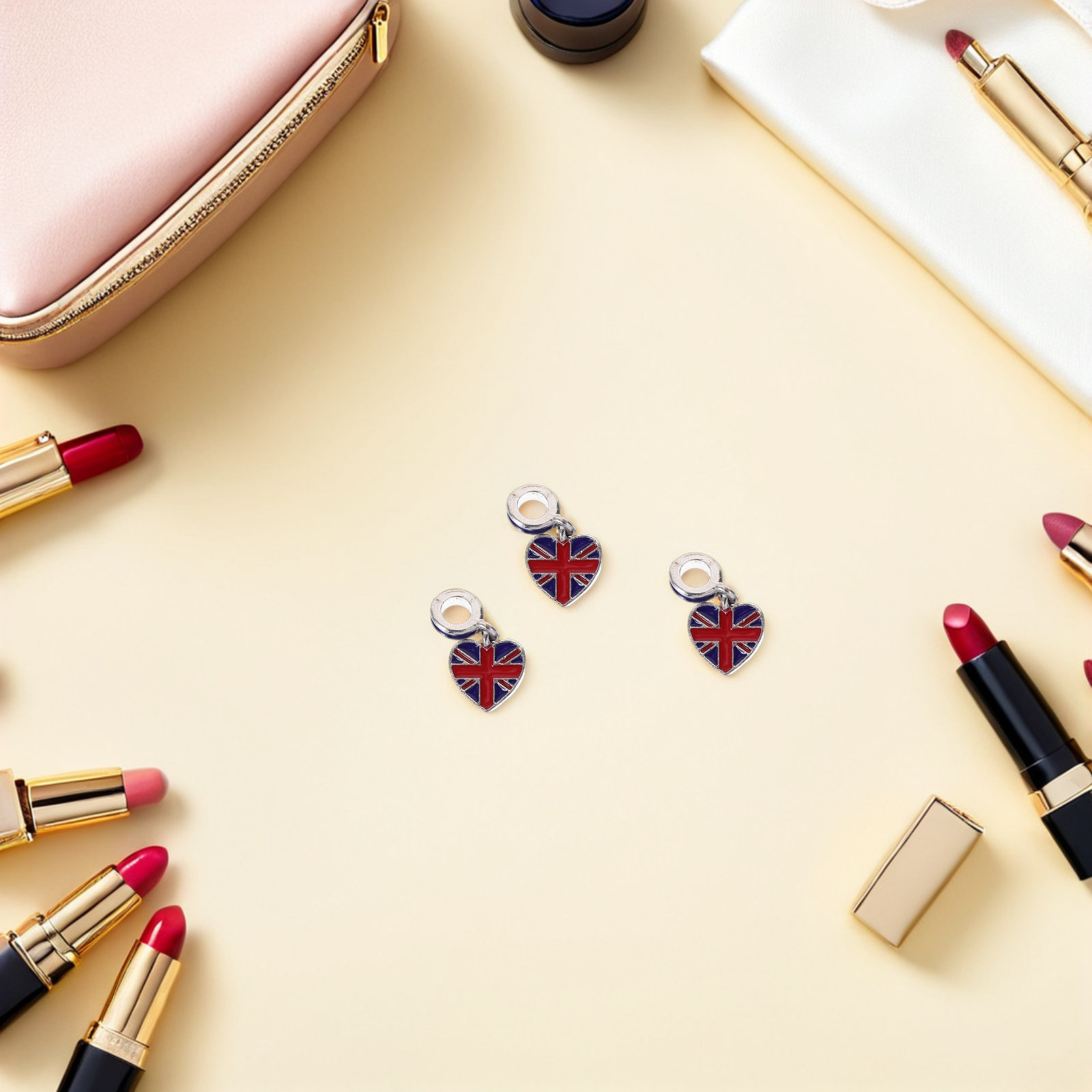 Jewelry Making Uk - 12個入りイギリス国旗チャーム、英国国旗ジュエリーチャーム、DIYブレスレット製作、ネックレスペンダント、キーホルダー、クラフト、愛国的なスタイル