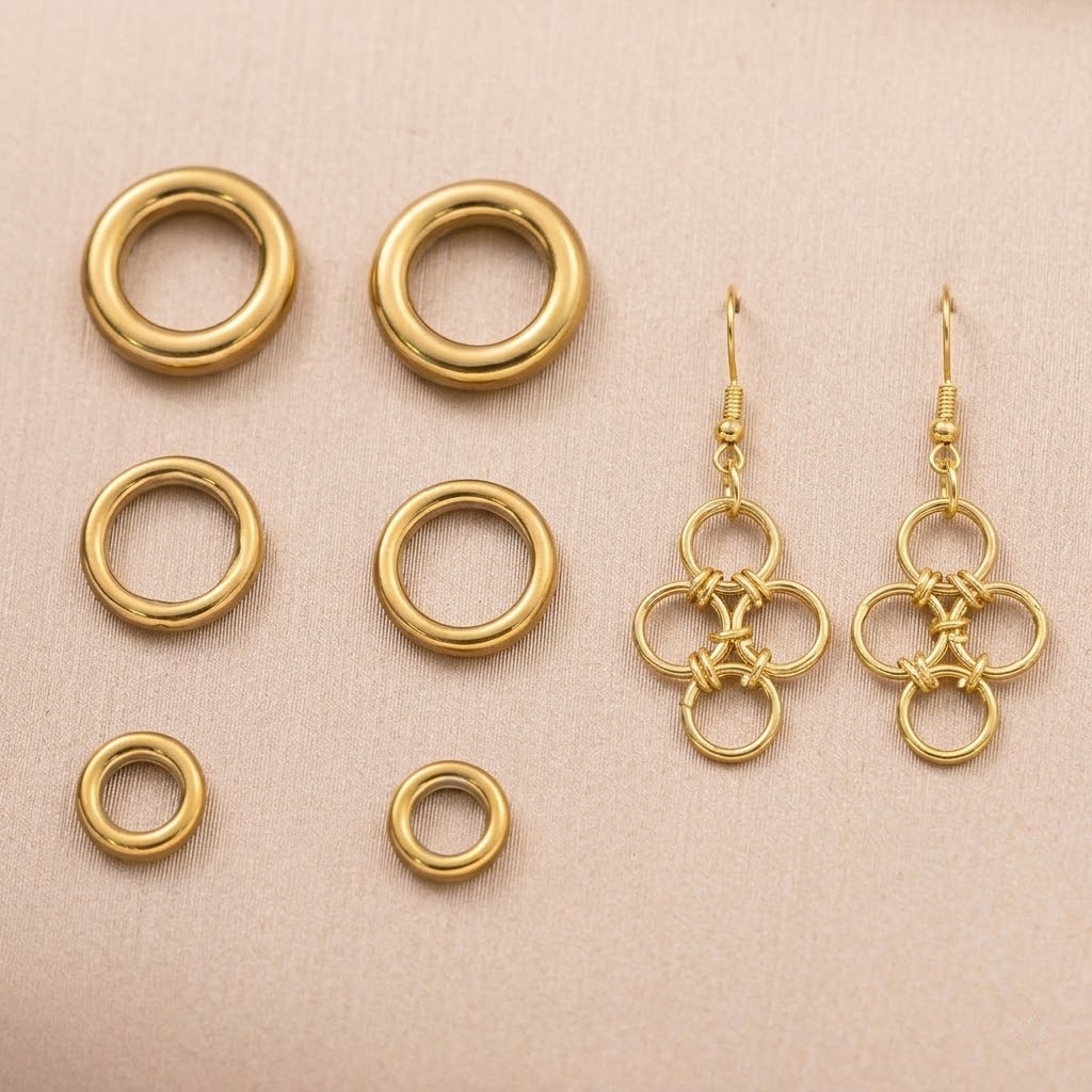 Jewelry Making Closed Jump Rings - 20個入り ステンレス製 はんだ付け丸型閉じ型ジャンプリング Oリング チャーム DIY