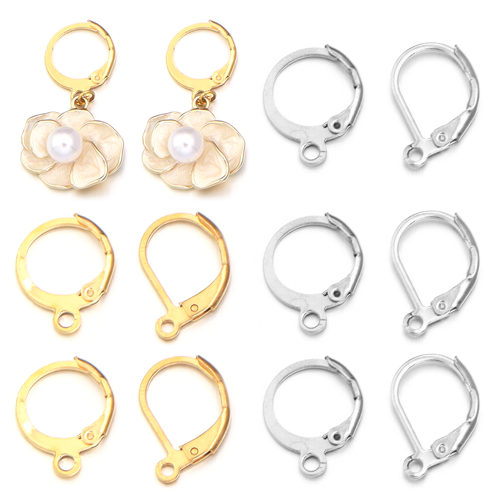 Jewelry Making Ideas - 20 ピース/ロットステンレス鋼耳フックラウンドイヤリングフックイヤーワイヤー DIY ジュエリーメイキング用イヤリング所見用品アクセサリー