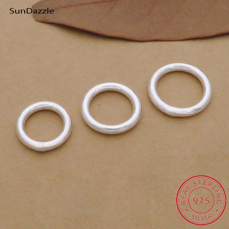 Jewelry Making Closed Jump Rings - 10個入り 本物の純銀925製 クローズドジャンプリング スプリットリング コネクターチェーン ジュエリー製作パーツ