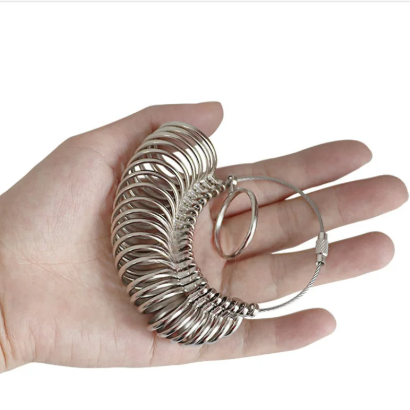 Jewelry Making Uk - プロ仕様 4 in 1 メタルリングサイザーゲージ 指のサイズ測定ツール