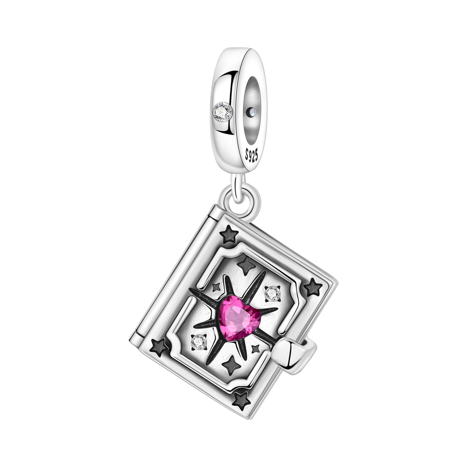 Jewelry Making Journal - Orstarry 925 スターリングシルバースイッチ可能なブックペンダントビーズオリジナルペンダントブレスレットチャームジュエリーパーティー DIY トレンディなギフト