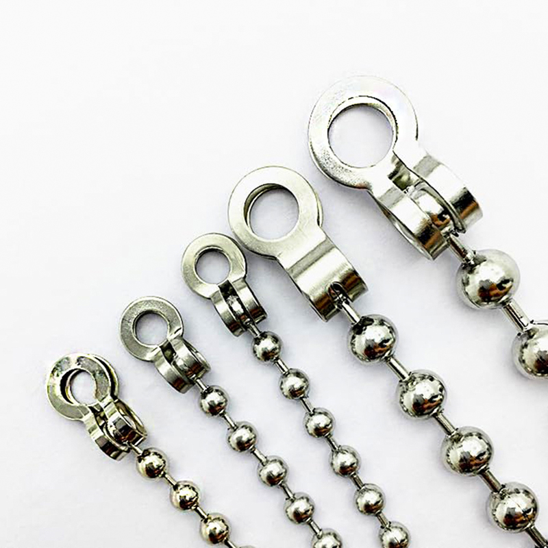 Jewelry Making Hardware - 30 個のステンレス鋼ボールチェーンコネクタクラスプ 2.0/2.4/3.2/4/5/6/8 ミリメートルボールチェーンエンドキャップノットカバーに適合ジュエリー作成用