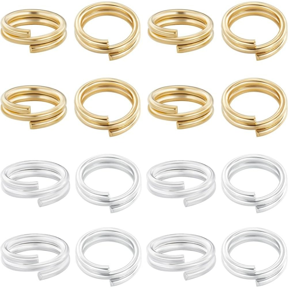 Jewelry Making Silver - 1 ボックス 80 個分割ジャンプリング 24K ゴールドと