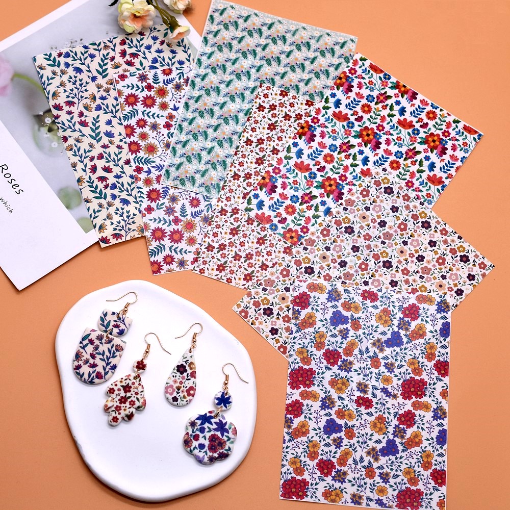 Jewelry Making Degree - SNASAN DIY 豪華な花水彩転写紙ソフト陶器ポリマークレイペンダントイヤリングジュエリー作成ツール