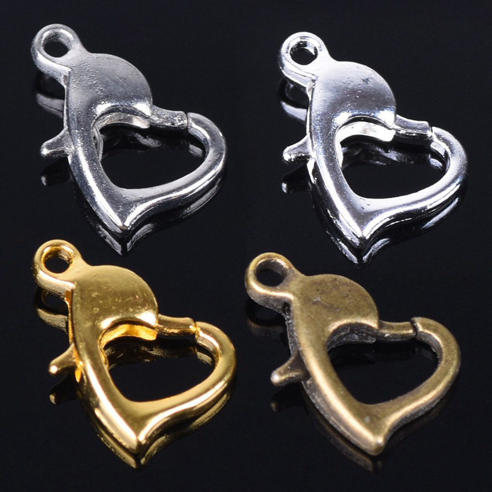 Jewelry Making Silver - 金属製のスクラップブクラスプ,ブロンズとゴールド,12x8mm,30個,クラフト用品
