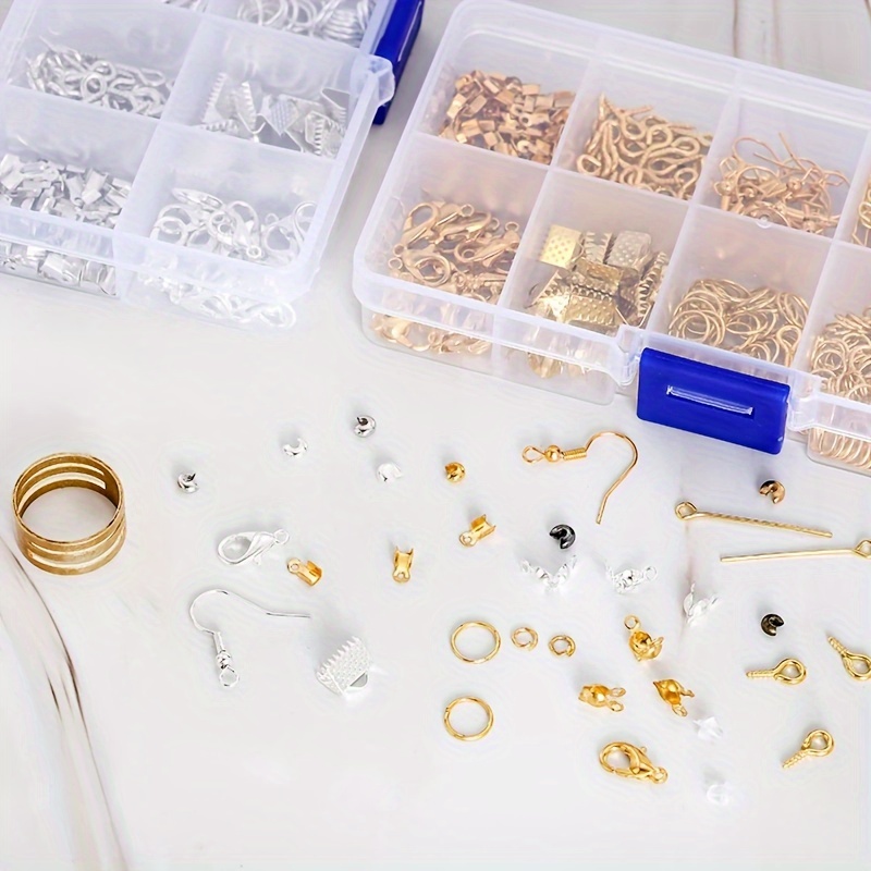 Jewelry Making Earring Supplies - 1420個入り 1箱 ジュエリーパーツセット イヤリング製作キット ロブスタークラスプ オープンジャンプリング
