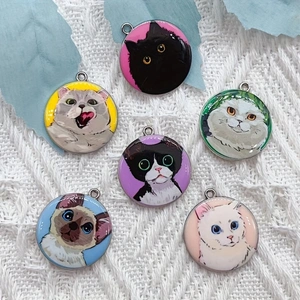 10 個漫画動物猫エナメルジュエリー作りかわいいぶら下げイヤ - Jewelry Making Party のレビューと価格