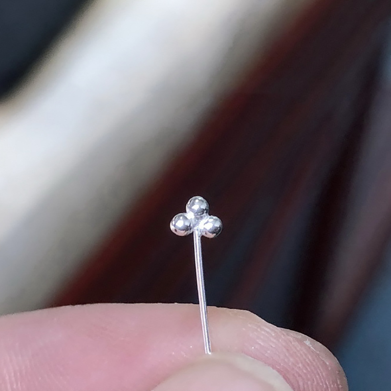 3個のボールヘッドピン、925スターリングシルバー、真珠ピン - Jewelry Making Silver のレビューと価格