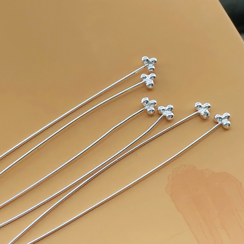 3個のボールヘッドピン、925スターリングシルバー、真珠ピン - Jewelry Making Silver のレビューと価格