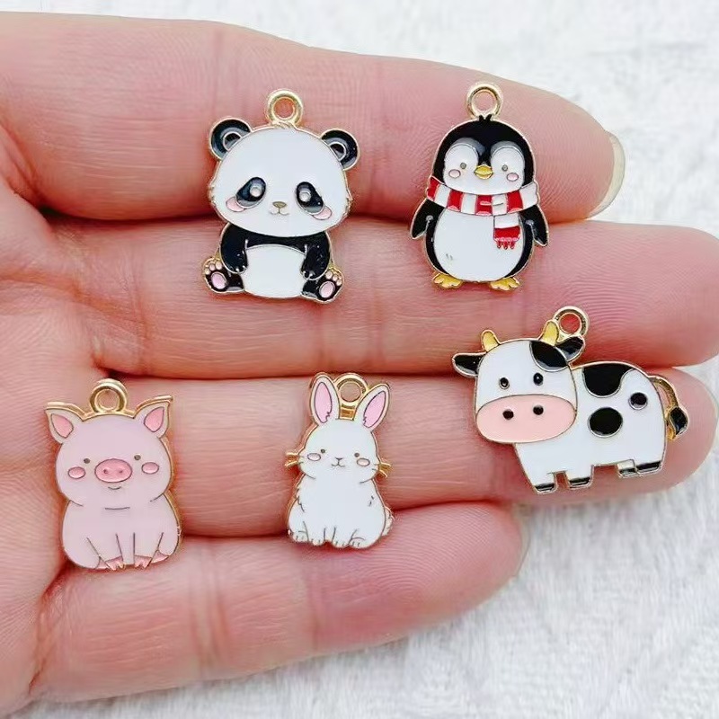 10 個漫画ペンギンパンダ DIY 韓国版キーホルダーペンダ - Jewelry Making Party のレビューと価格