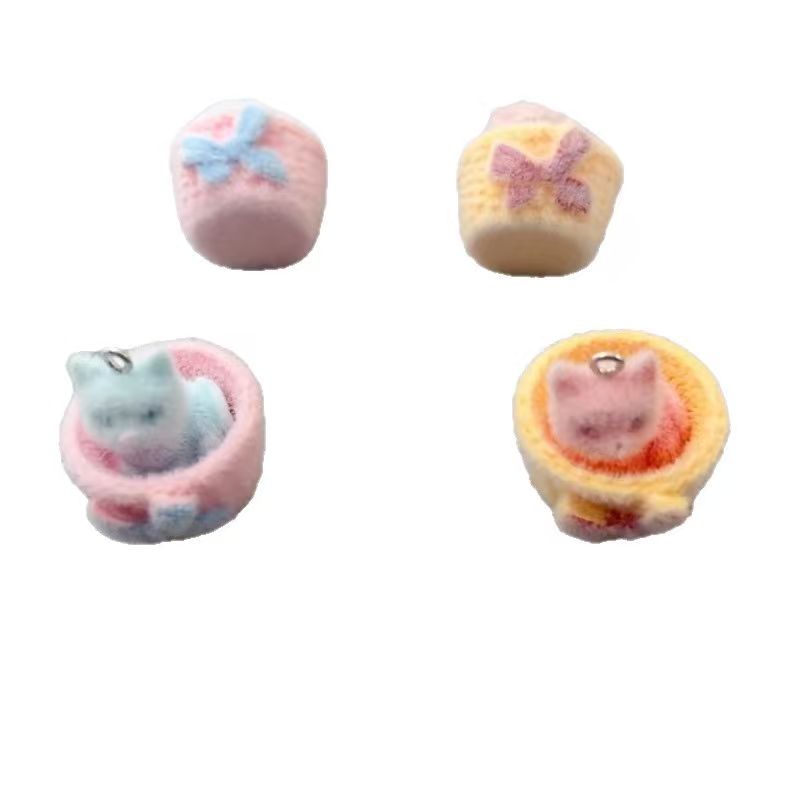 4個入り3Dぬいぐるみ樹脂製猫ペンダント、DIYジュエリー製 - Jewelry Making Party のレビューと価格