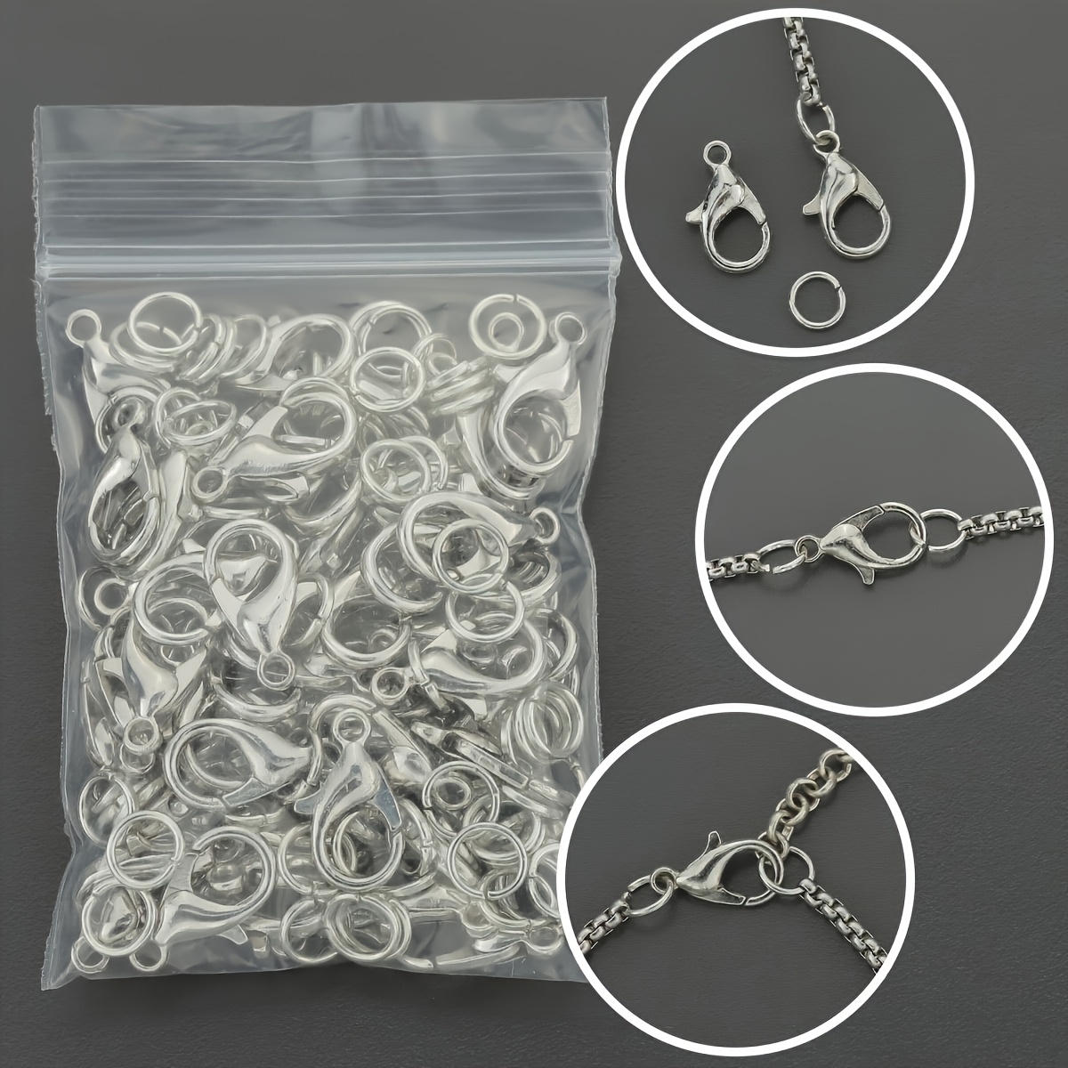 1/2/300 個ロブスタークラスプオープンジャンプリングコ - Jewelry Making Closed Jump Rings のレビューと価格