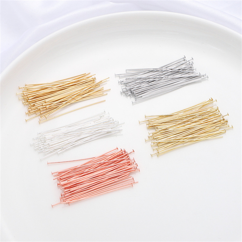 50個/パック 925スターリングシルバー フラットヘッドピ - Jewelry Making Silver のレビューと価格