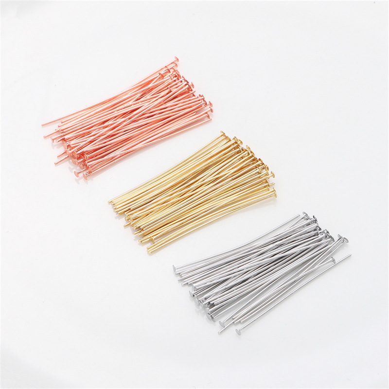 50個/パック 925スターリングシルバー フラットヘッドピ - Jewelry Making Silver のレビューと価格