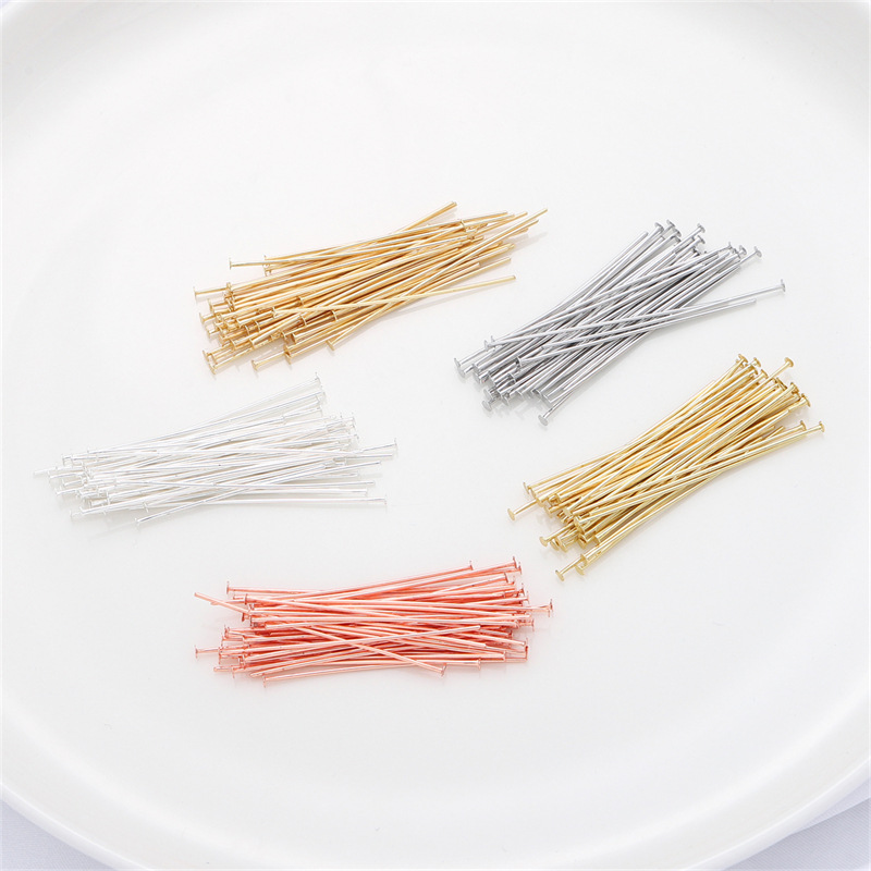 50個/パック 925スターリングシルバー フラットヘッドピ - Jewelry Making Silver のレビューと価格