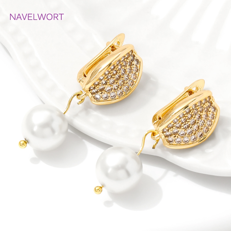 18K ゴールドメッキ真鍮イヤーワイヤーファスナー、象嵌ジル - Jewelry Making Earring Supplies のレビューと価格