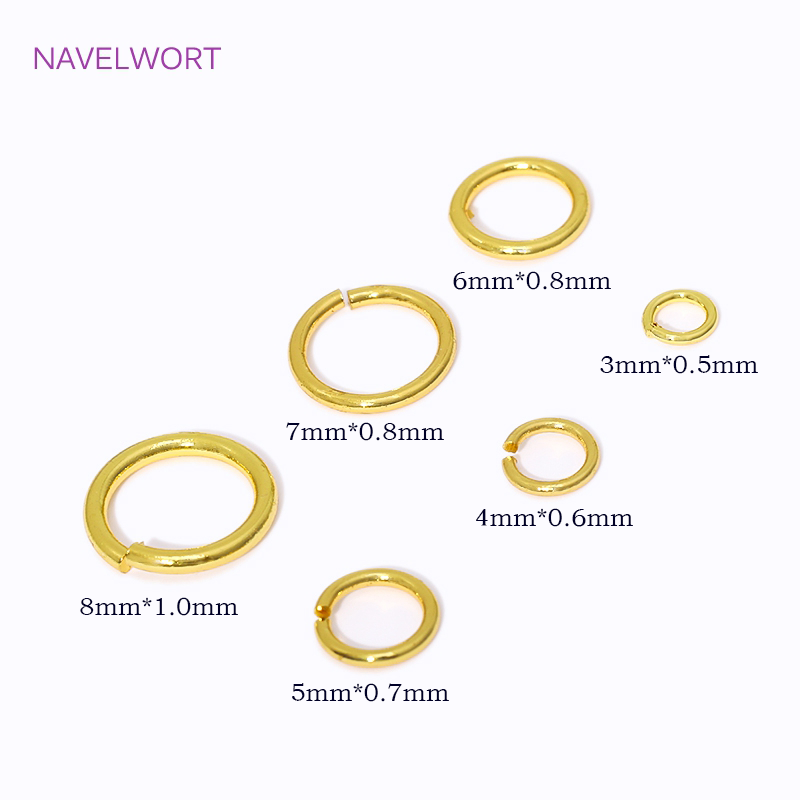 14 18K/18 18K ゴールドメッキスプリットリングオ - Jewelry Making Closed Jump Rings のレビューと価格