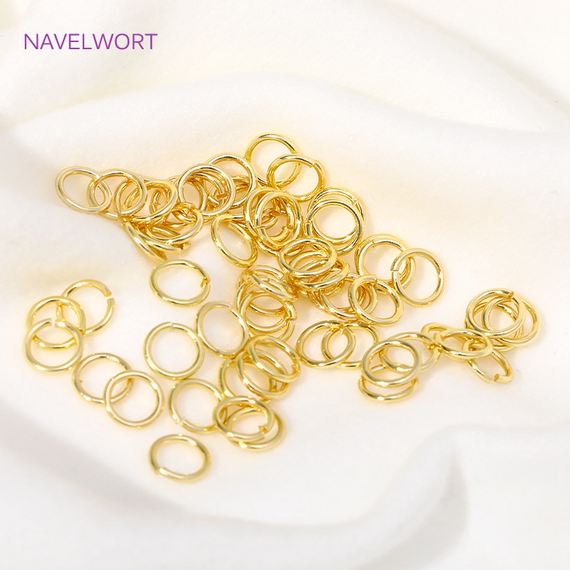 14 18K/18 18K ゴールドメッキスプリットリングオ - Jewelry Making Closed Jump Rings のレビューと価格