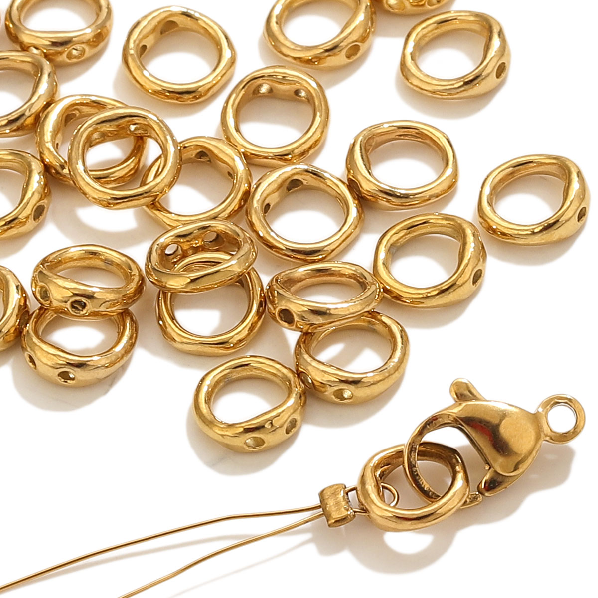 20個入り ステンレス製クラスプ エンドコネクター フック  - Jewelry Making Ideas のレビューと価格