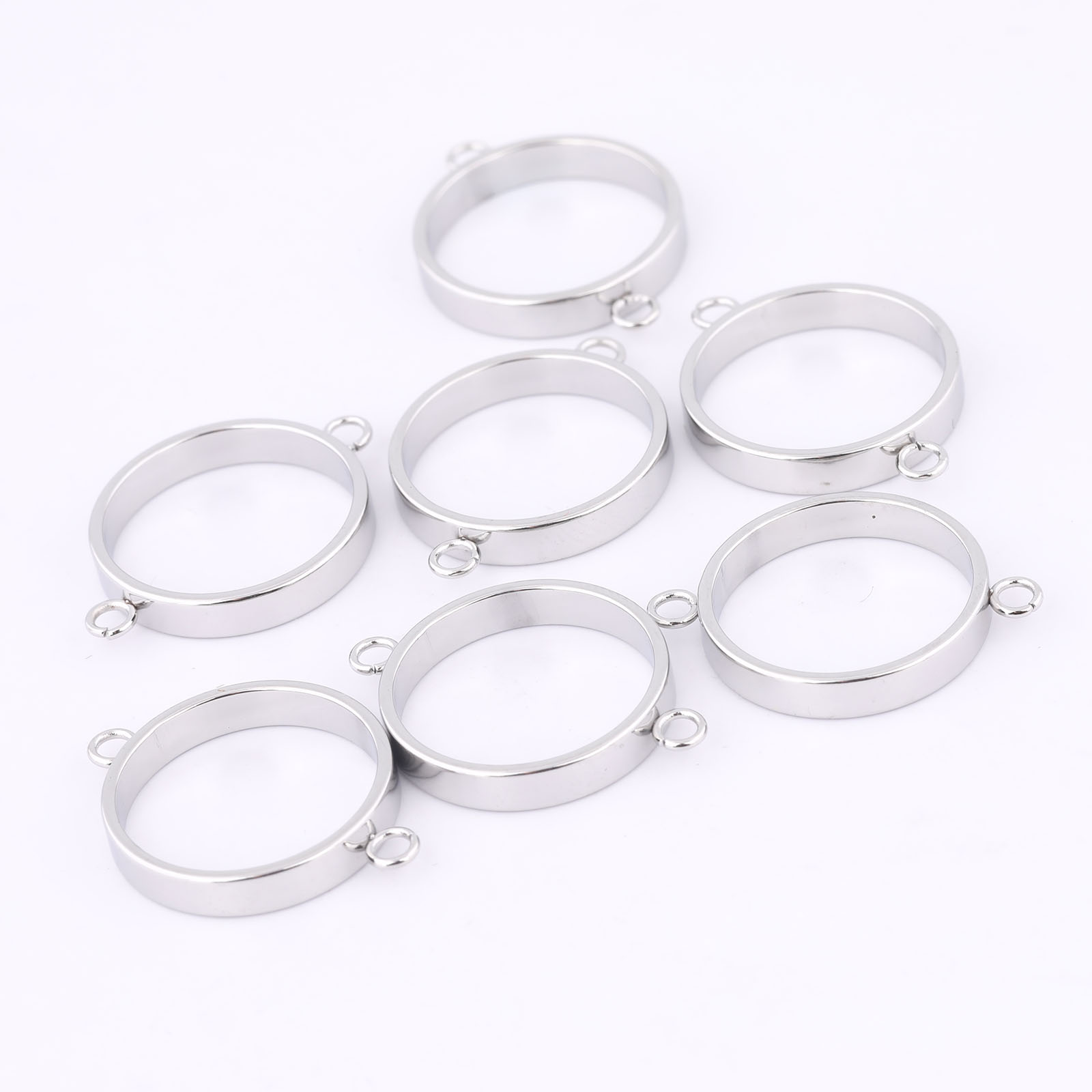 ステンレス鋼オープンベゼルブレスレットコネクタ、DIY中空ペ - Pendant Blank Bezel のレビューと価格
