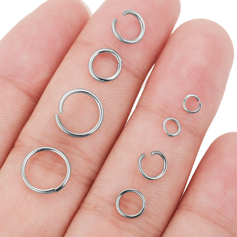 1200個のステンレス製ジャンプリング＆スプリットリングコネ - Jewelry Making Closed Jump Rings のレビューと価格