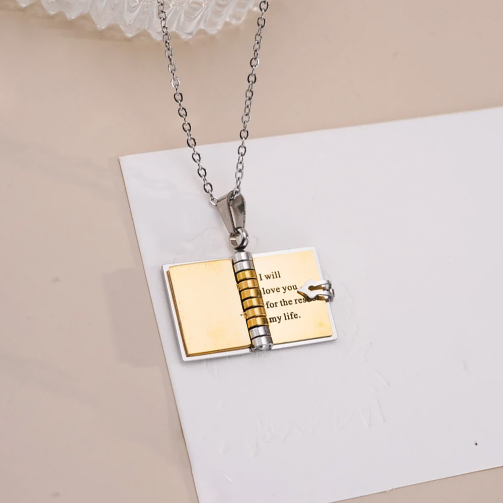 Atoztide-女性のための小さな本のロケットネックレス、 - Jewelry Making Journal のレビューと価格