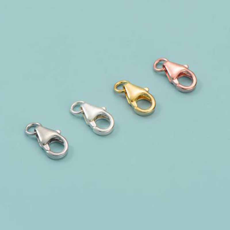 2個入り 本物の純銀925製 ロブスタークラスプ ゴールドバ - Jewelry Making Silver のレビューと価格
