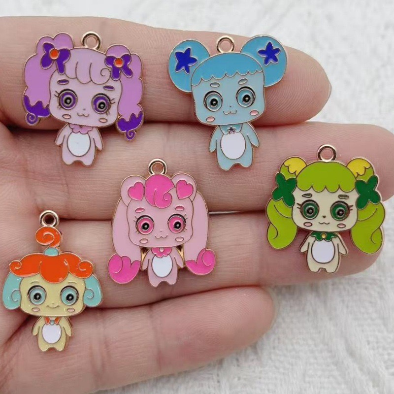 10 個漫画かわいいドリップオイル合金ジュエリーアクセサリー - Jewelry Making Party のレビューと価格