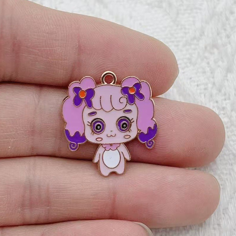 10 個漫画かわいいドリップオイル合金ジュエリーアクセサリー - Jewelry Making Party のレビューと価格