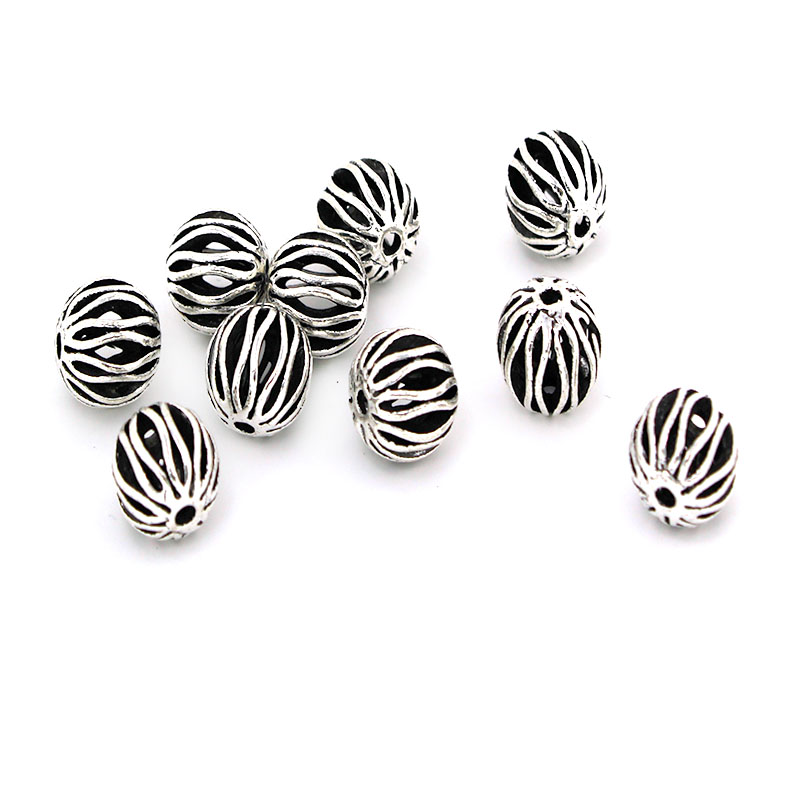 10 個チベットアンティークシルバーゴールドカラースペーサー - Jewelry Making Silver のレビューと価格