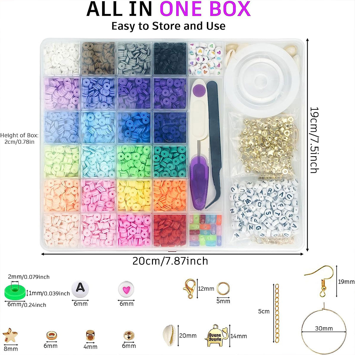 6000個 24色 フラットラウンドポリマークレイビーズ 6 - Jewelry Making Degree のレビューと価格