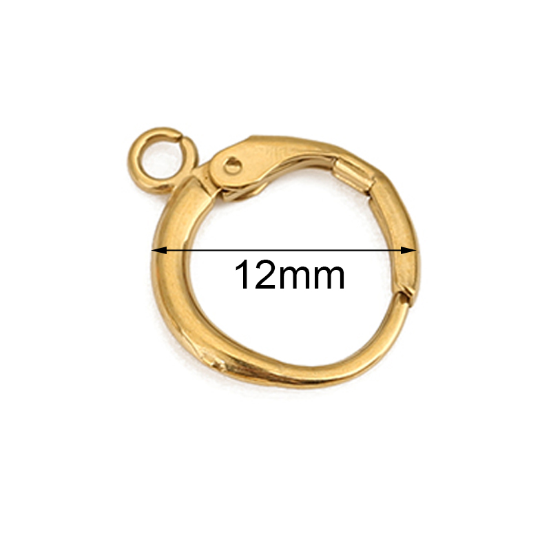10 個 PVD ​​色褪せないステンレス鋼のイヤリングフッ - Jewelry Making Hardware のレビューと価格