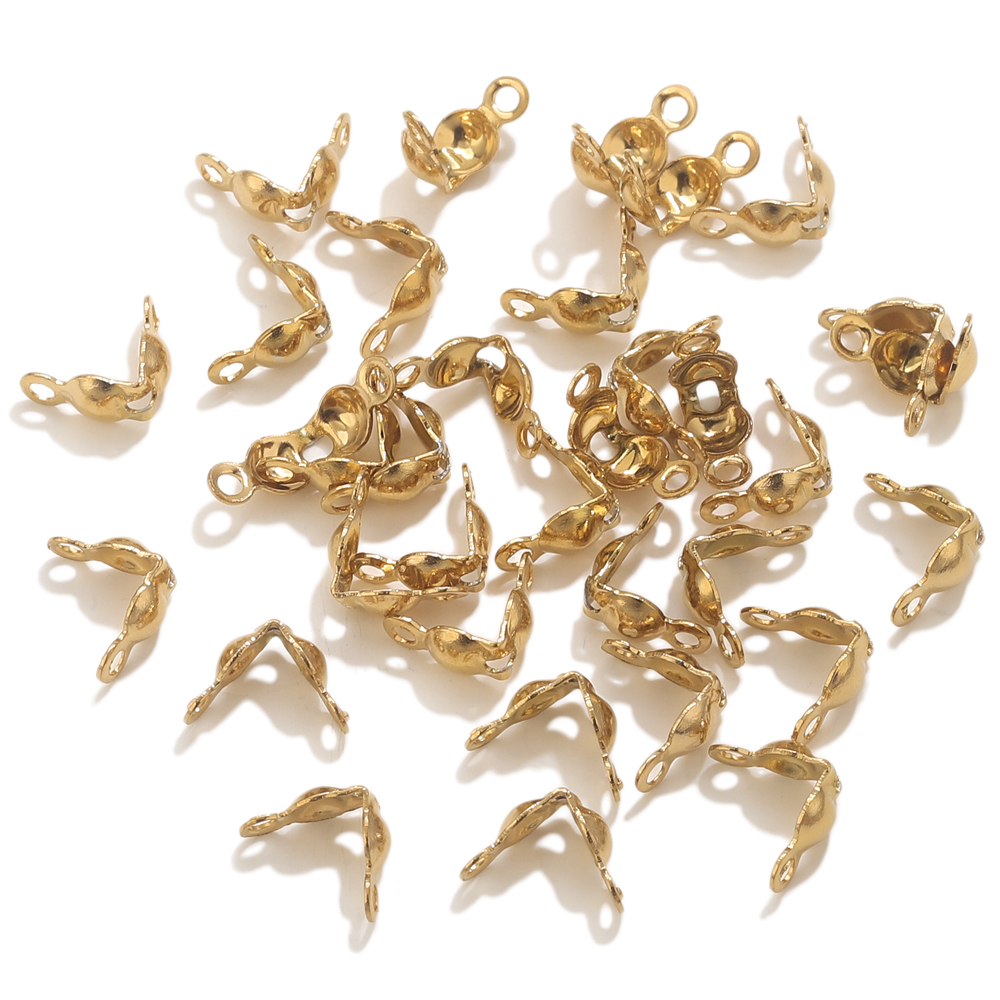 50個 PVD金メッキ ステンレス コネクター クラスプ ク - Jewelry Making Accessories のレビューと価格