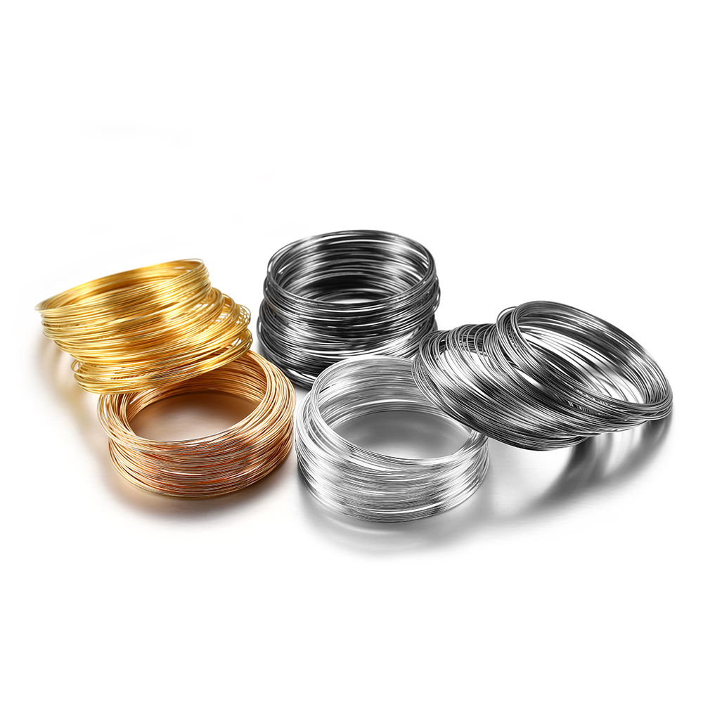 100 ループ/ロット 0.6 ミリメートルシルバーゴールド - Jewelry Making Silver のレビューと価格