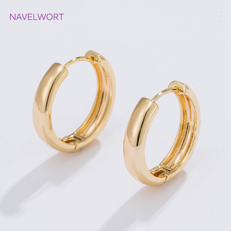 6 サイズのゴールドメッキサークルフープイヤリング女性ギフト - Jewelry Making Ideas のレビューと価格
