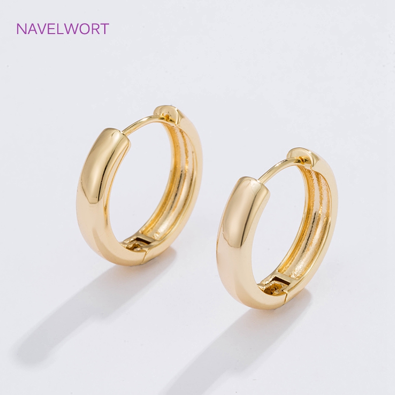 6 サイズのゴールドメッキサークルフープイヤリング女性ギフト - Jewelry Making Ideas のレビューと価格