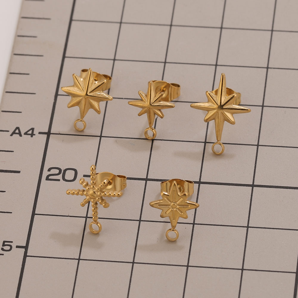 6個入りステンレス製スターピアススタッド、イヤリング製作ツー - Jewelry Making Beginners のレビューと価格