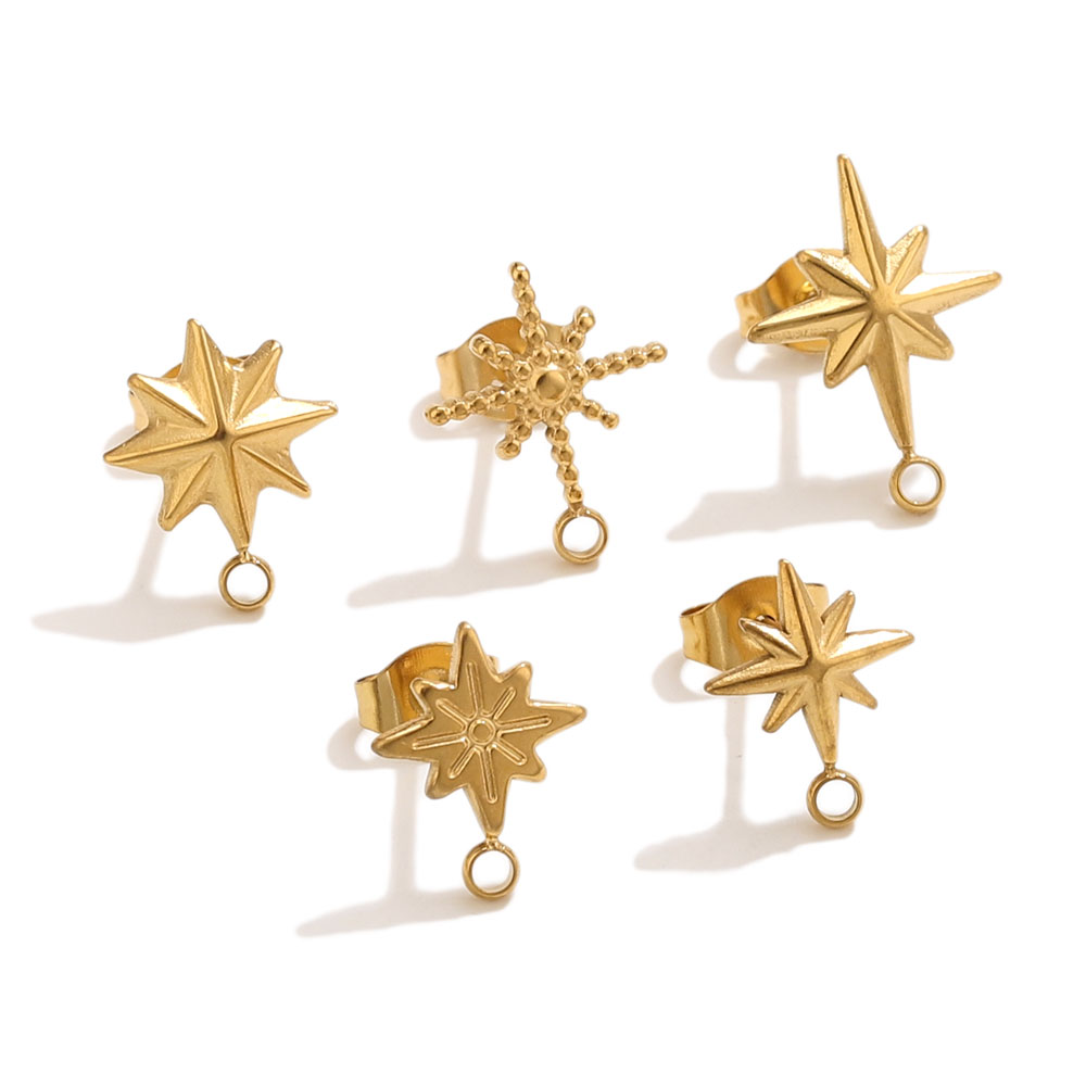 6個入りステンレス製スターピアススタッド、イヤリング製作ツー - Jewelry Making Beginners のレビューと価格