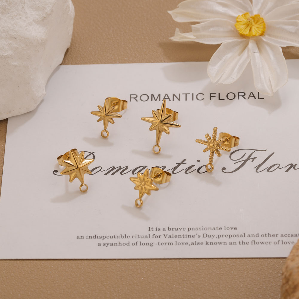 6個入りステンレス製スターピアススタッド、イヤリング製作ツー - Jewelry Making Beginners のレビューと価格