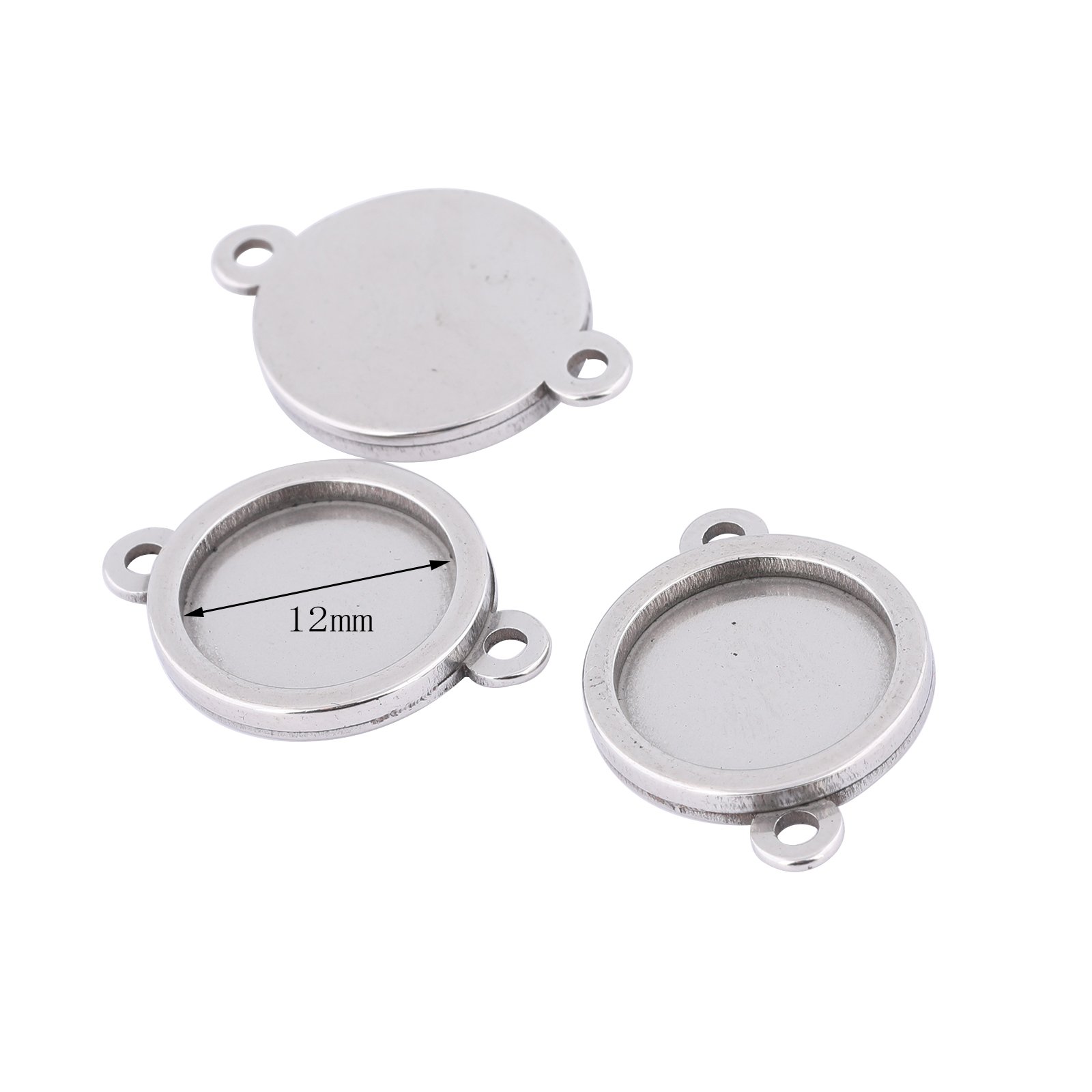 ステンレス鋼のカボションコネクタ,イヤリング,ブレスレット, - Pendant Blank Bezel のレビューと価格