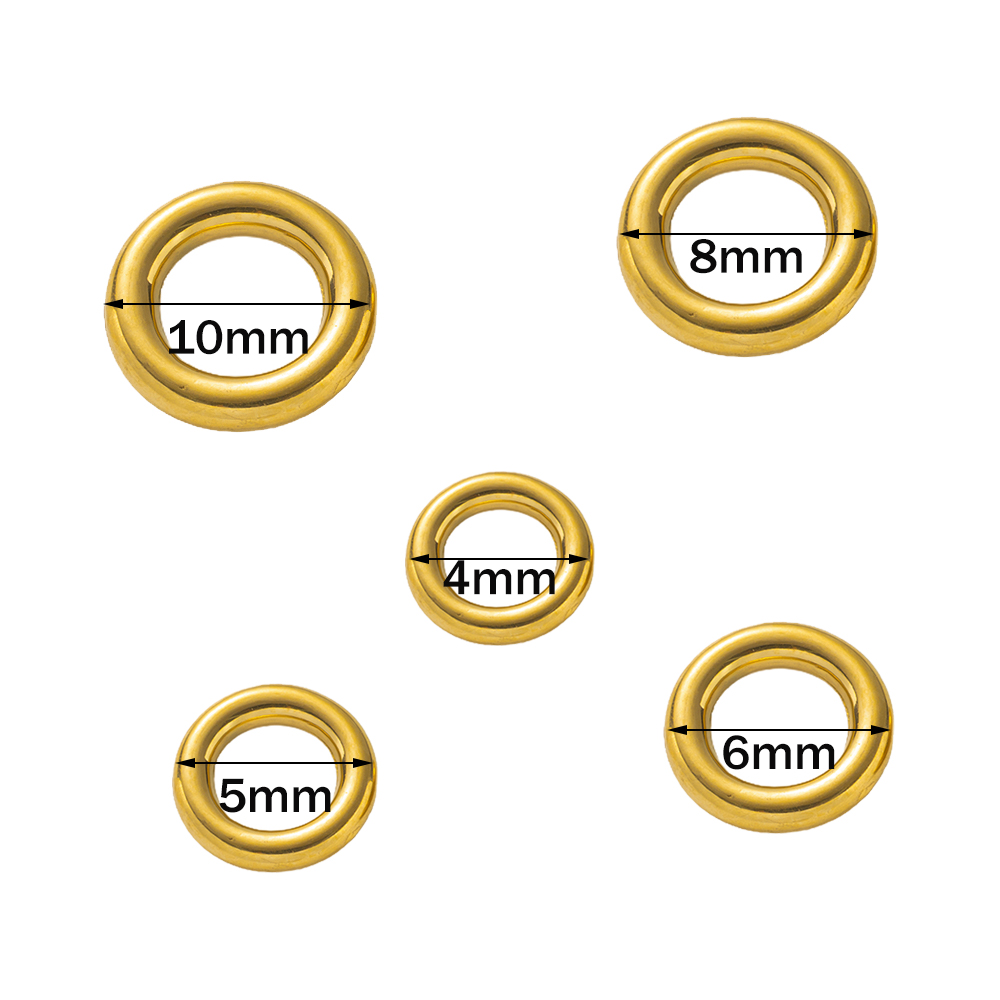 10 個ステンレス鋼ゴールド O リングシームレスリングバッ - Jewelry Making Closed Jump Rings のレビューと価格
