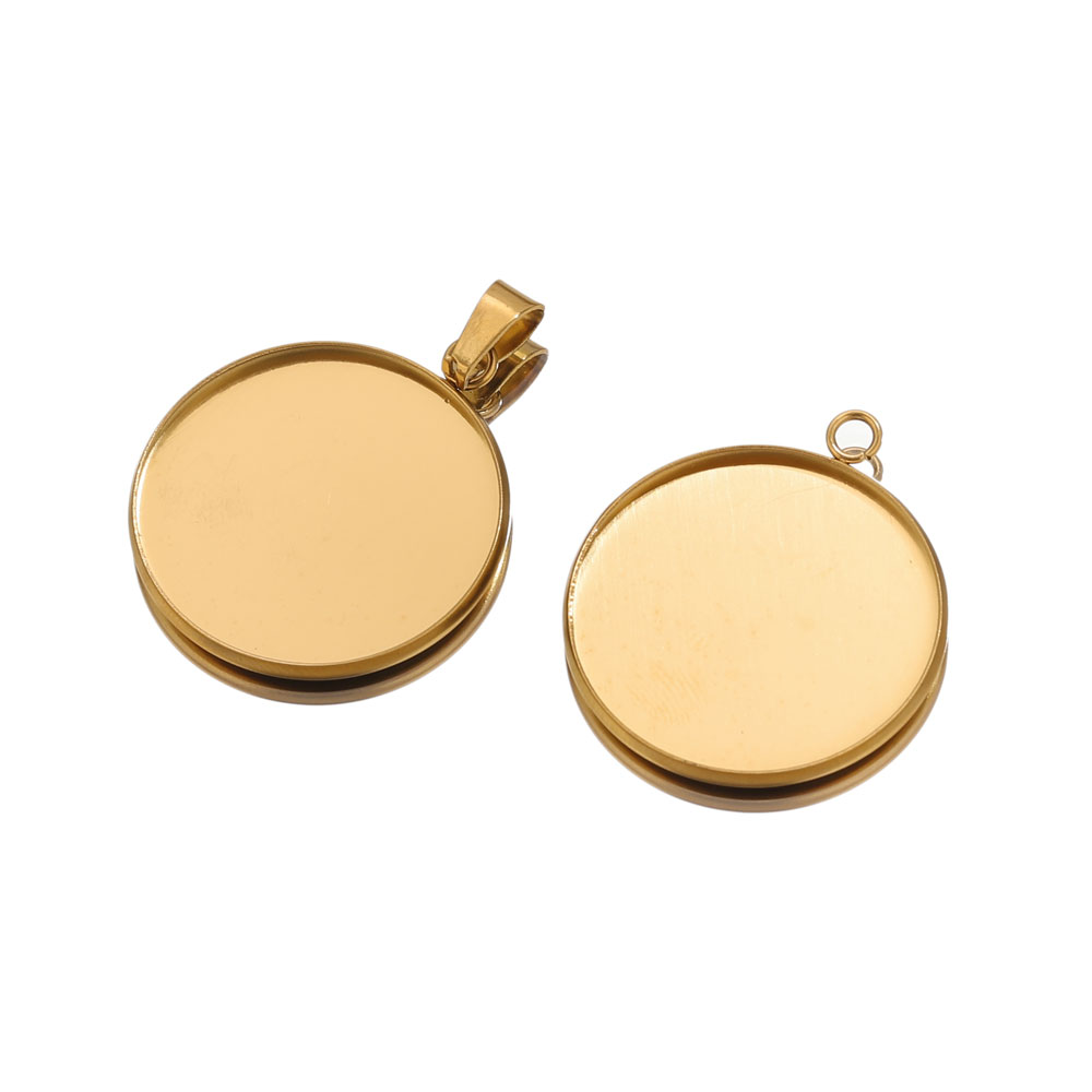 10 個ステンレス鋼ゴールドペンダント樹脂トレイベース DI - Pendant Blank Bezel のレビューと価格